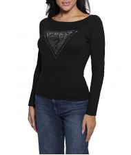 GUESS LS TRIANGLE  T-shirt avec logo - Chandails pour femmes