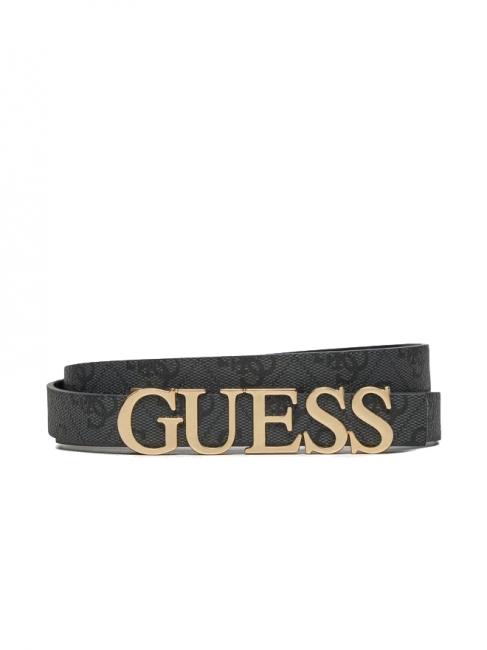 Guess Zamira 4G Logo Mini Shoulder Bag With Chain Strap Womens Bag In Coal
