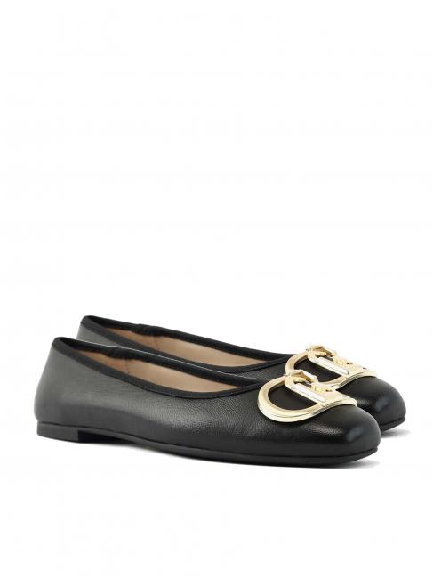 LIUJO DAFNE 04 Ballerines en cuir noir - Chaussures Femme