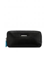 PIQUADRO BLUE SQUARE Mini sac en cuir avec 3 zips - Étui pour tablette & Organiseur