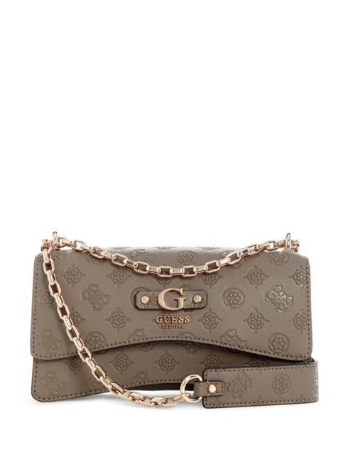 GUESS GERTY Sac transformable à rabat taupe foncé - Sacs pour Femme