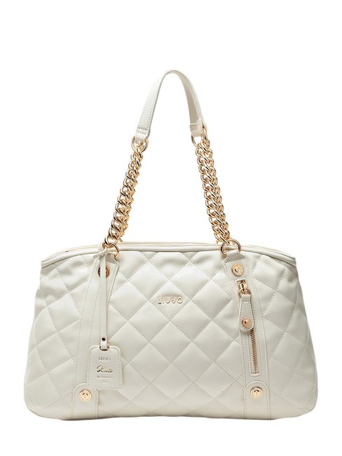 LIUJO KATE Sac matelassé avec anses chaîne crème - Sacs pour Femme