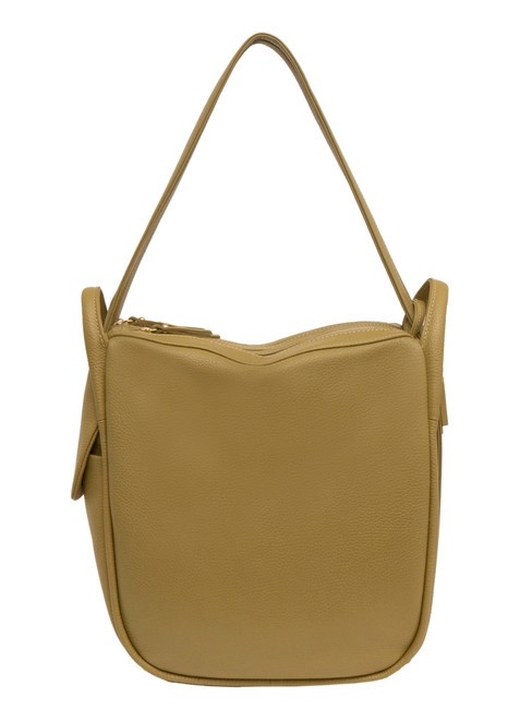 LESAC TRIO  Sac à dos en cuir martelé moutarde - Sacs pour Femme