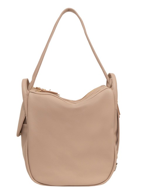 LESAC TRIO  Sac à dos en cuir martelé rose - Sacs pour Femme