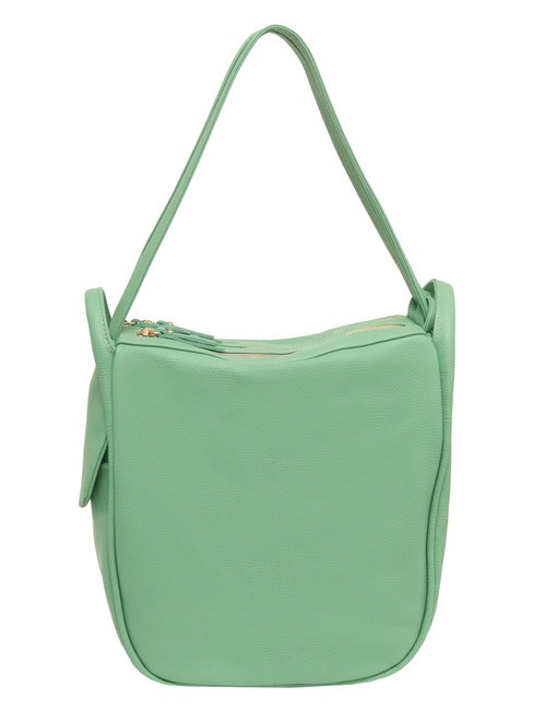LESAC TRIO  Sac à dos en cuir martelé vert - Sacs pour Femme