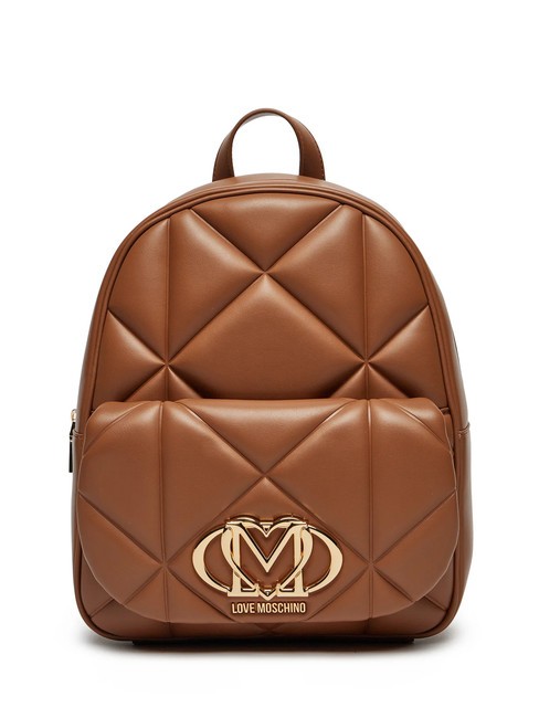 LOVE MOSCHINO GEOMETRIC Sac à dos avec poche chameau - Sacs pour Femme