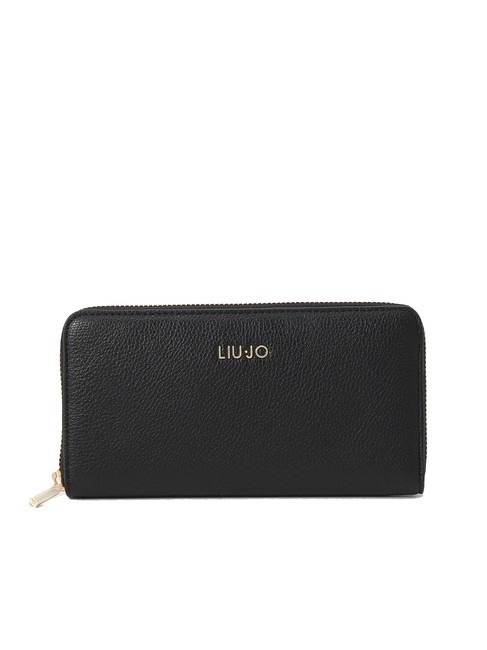LIUJO CALIWEN  Grand portefeuille zippé autour NOIR - Portefeuilles Femme