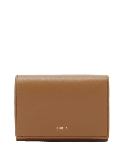 FURLA NUVOLA Portefeuille moyen compact en cuir Brandy - Portefeuilles Femme