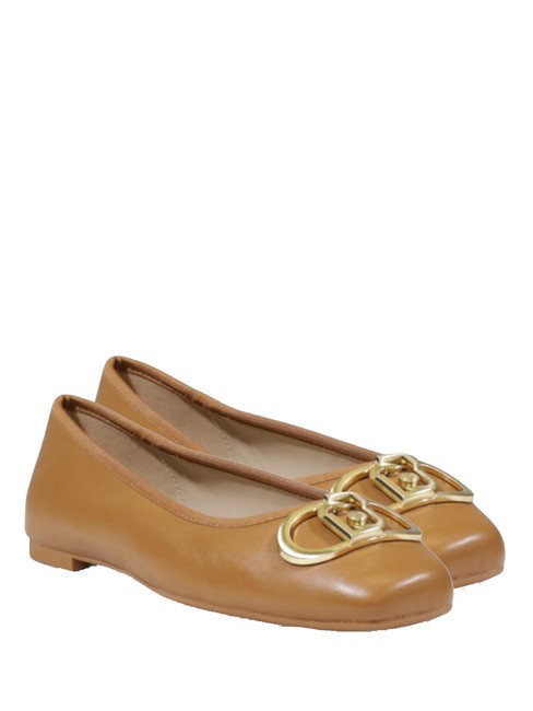 LIUJO DAFNE 04 Ballerines en cuir noix - Chaussures Femme