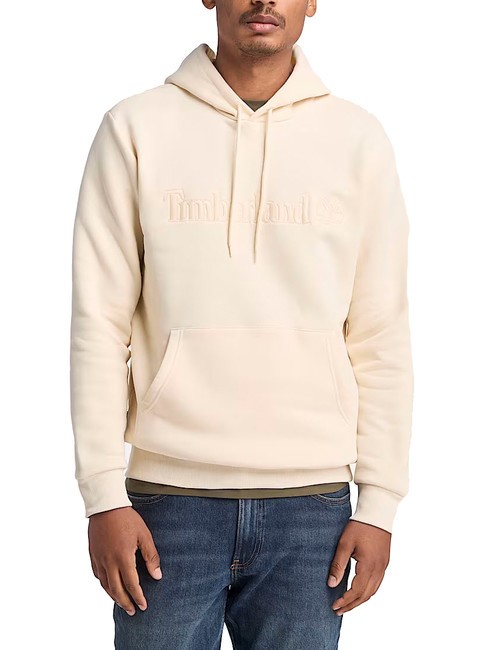 TIMBERLAND EMBROIDERY TONAL Sweatshirt à capuche fumée blanche - Pulls molletonnés