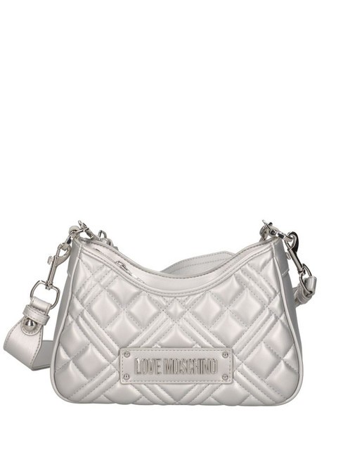 LOVE MOSCHINO QUILTED LM Sac à bandoulière argent - Sacs pour Femme