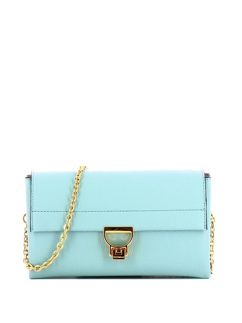 COCCINELLE ARLETTIS  Mini sac bandoulière, en cuir aquarelle bleue - Sacs pour Femme