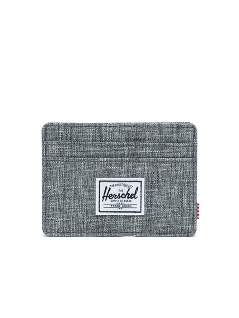 HERSCHEL CHARLIE RFID Porte-cartes plat RAVEN CROSSHATCH - Portefeuilles Homme