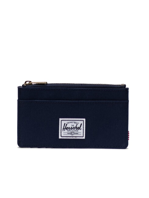 HERSCHEL OSCAR Porte-cartes plat avec porte-monnaie PEACOAT / TAN - Portefeuilles Homme