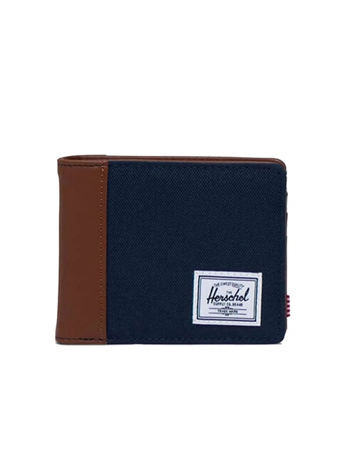 HERSCHEL HANK portefeuille 4cc bleu marine/beige - Portefeuilles Homme