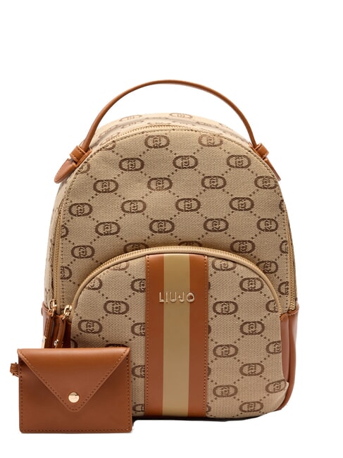 LIUJO MANHATTAN Logo Sac à dos pour femme naturel - Sacs pour Femme