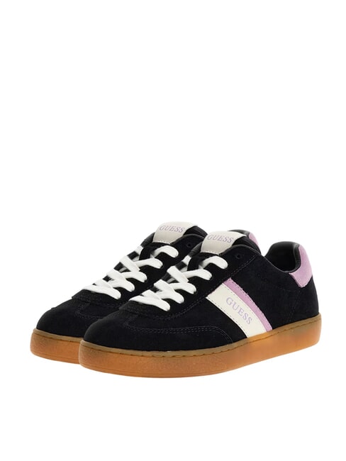 GUESS NOLINAS Baskets en cuir suédé NOIR - Chaussures Femme