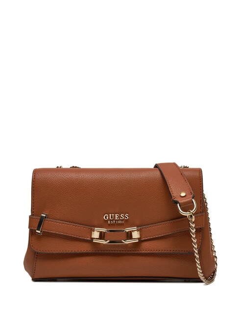GUESS SILVYE Sac transformable à rabat COGNAC - Sacs pour Femme