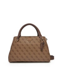 GUESS NOELLE Sac &agrave; main avec bandouli&egrave;re logo latte / marron - Sacs pour Femme - 1