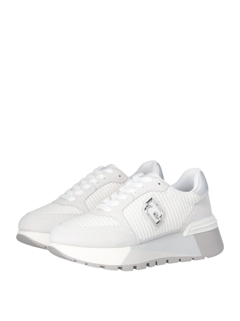 LIUJO AMAZING 25 Baskets en daim et mesh blanc/argent - Chaussures Femme