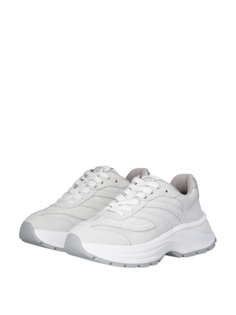 LIUJO EVA 03 Baskets en daim et maille brillante écru/blanc - Chaussures Femme