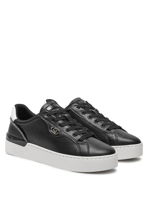 LIUJO SILVIA 95  Baskets en cuir noir - Chaussures Femme
