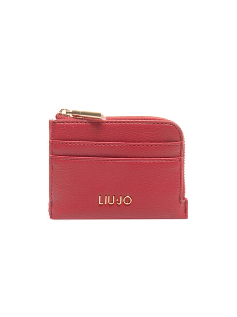 LIUJO CALIWEN Porte-cartes zippé Rouge pompéien - Portefeuilles Femme