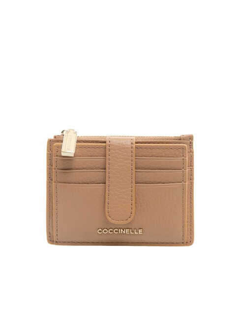 COCCINELLE METALLIC SOFT Portefeuille plat en cuir texturé peaux - Portefeuilles Femme