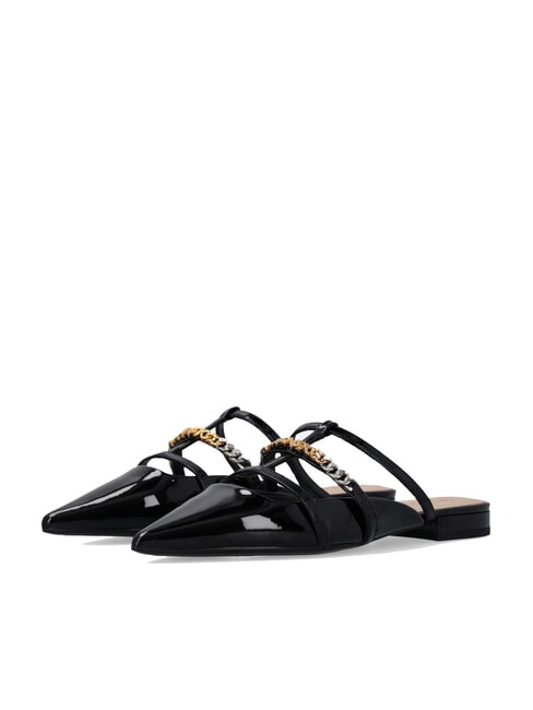 PINKO GIANIRA Ballerines mules en cuir verni limousine noire - Chaussures Femme