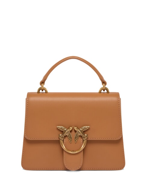 PINKO MINI LOVE BAG Sac avec poignée nougat-or antique - Sacs pour Femme