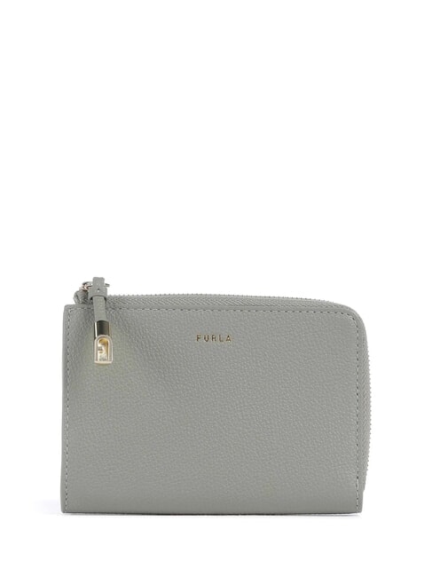 FURLA GOCCIA Porte-cartes en cuir avec zip agaveb - Portefeuilles Femme