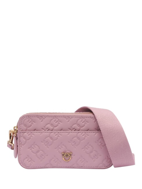 PINKO EMBOSSED LOGO Sac bandoulière pour appareil photo violet-or antique - Sacs pour Femme