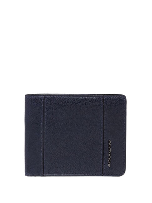 PIQUADRO CRONUS  Portefeuille en cuir bleu - Portefeuilles Homme