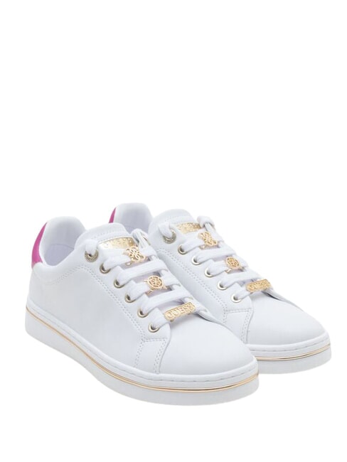 GUESS STASEY Baskets Blanc / Fuchsia - Chaussures Femme