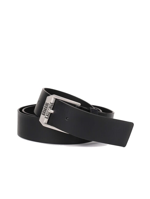 ARMANI EXCHANGE A|X Ceinture en cuir, peut être raccourcie Noir - Ceintures
