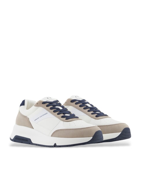 ARMANI EXCHANGE A|X Baskets avec détails contrastés blanc cassé + corde - Chaussures Homme