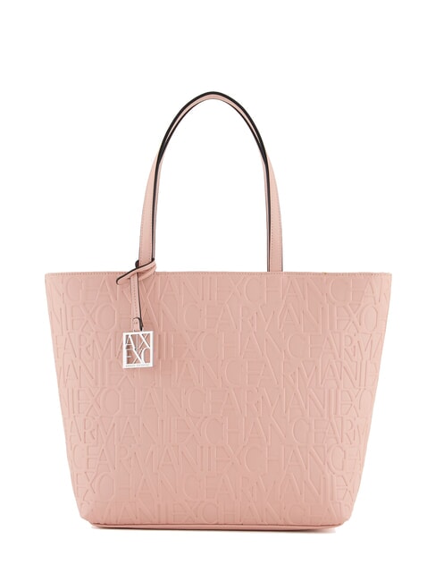ARMANI EXCHANGE LOGO EMBOSSED Sac cabas imprimé logo punch au lait - Sacs pour Femme