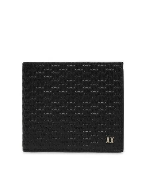 ARMANI EXCHANGE A|X LOGO EMBOSSED Portefeuille en cuir Noir - Portefeuilles Homme