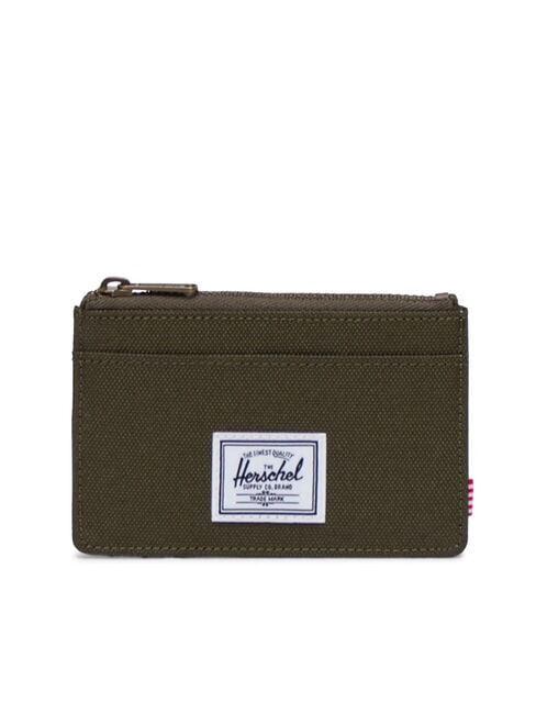 HERSCHEL OSCAR Porte-cartes plat avec zip lierre - Portefeuilles Homme