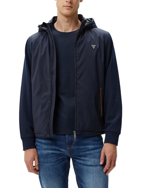 GUESS KNITTED Veste à capuche smartblue - Vestes pour hommes