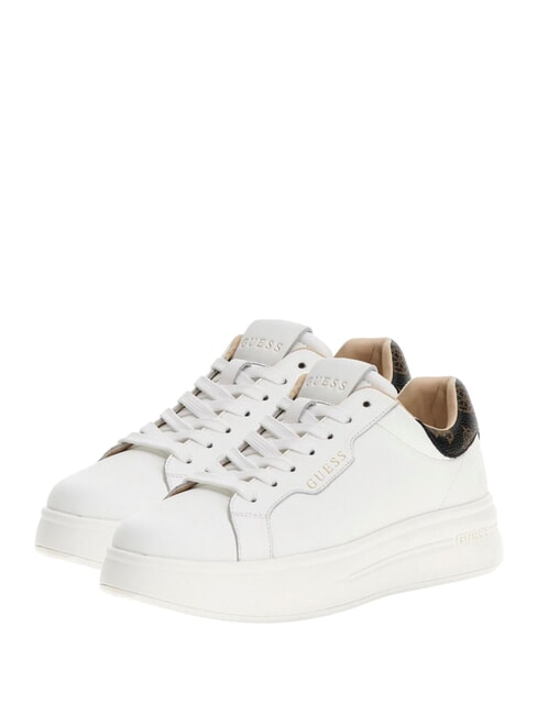 GUESS WINNIE Baskets Blanc / marron - Chaussures Femme