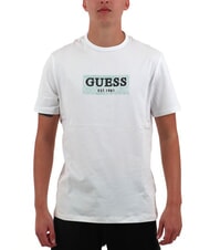 GUESS SS CN BOX T-shirt avec logo imprimé blanc pur - T-shirt - 1
