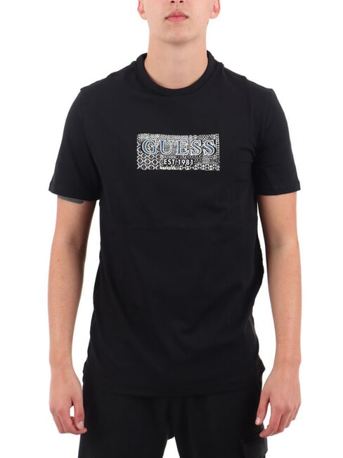 GUESS SS CN BOX T-shirt avec logo imprimé jetbla - T-shirt