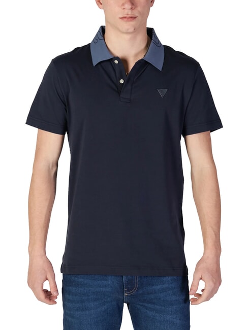 GUESS NOLAN SS Polo stretch à manches courtes smartblue - chemise polo