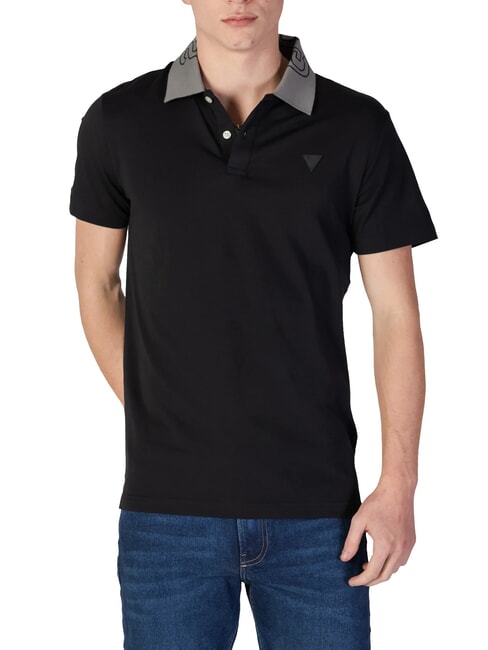 GUESS NOLAN SS Polo stretch à manches courtes jetbla - chemise polo