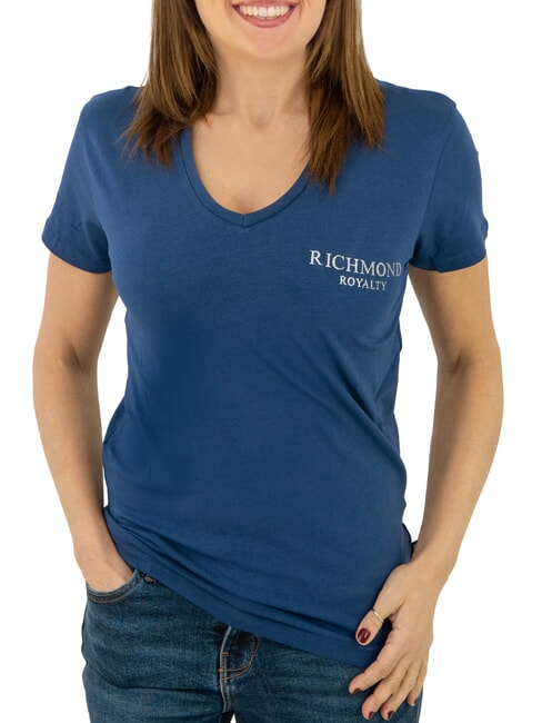 JOHN RICHMOND VATICI T-shirt extensible bleu foncé/argent - T-shirt