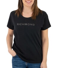 JOHN RICHMOND MECHI T-shirt stretch logo strass - T-shirt