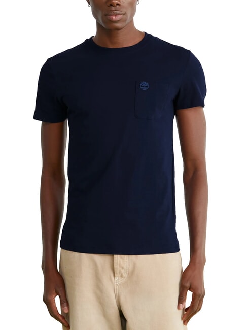TIMBERLAND DUNSTAN RIVER T-shirt en coton avec poche saphir foncé/denim foncé - T-shirt