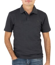 GUESS SMALL TRIANGLE T-shirts fil teint en bleu - chemise polo - 1