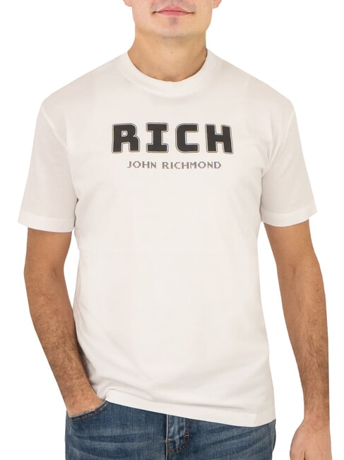 JOHN RICHMOND KUHSE T-shirt avec logo imprimé blanc - T-shirt